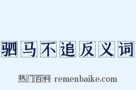 驷马不追反义词是什么意思的图片